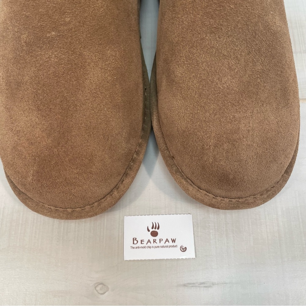 Bearpaw NWT Adele Hickory Suede Fleece Lined Snow Boots Sz 9 Leather Sherpa - Picture 6 of 11